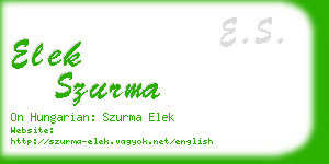 elek szurma business card